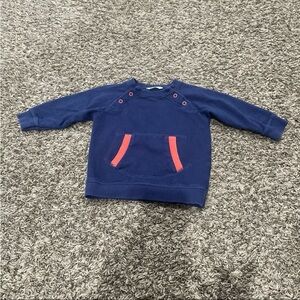 baby boden long sleeve shirt with striped elbow patches size 9 to 12 months